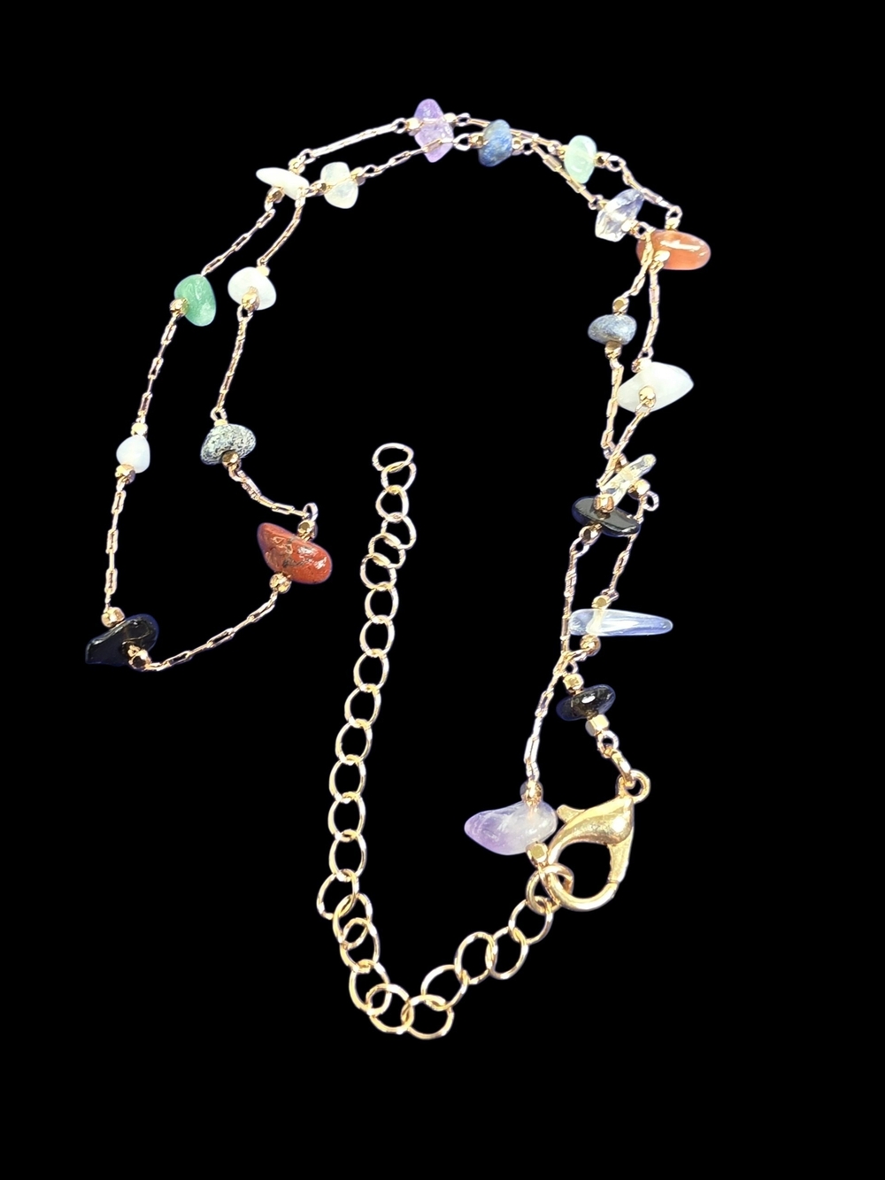 Multicolor Chip Beaded  Necklace